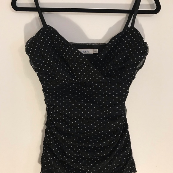 Black polka dot top - Picture 1 of 3